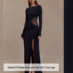 Meshki Black Cutout Gown
